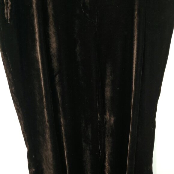 Giorgio Armani Velvet High Rise Straight Leg Ankle Pants 27/4 Brown, VGUC with m - Picture 7 of 13